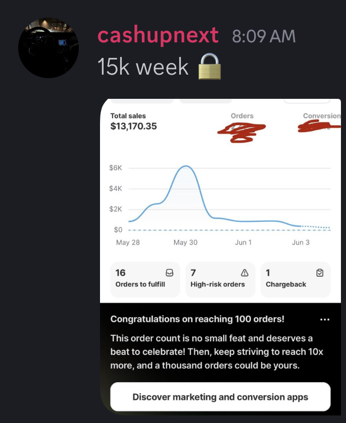 Student result: cashupnext 15k week